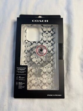 Coach Clear Signature iPhone 16 Pro Max Case - Gray/Transparent